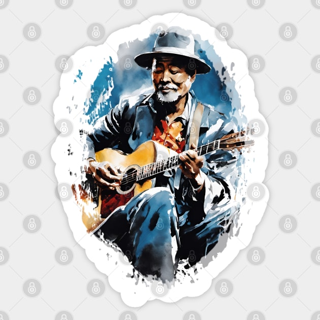 Bluesman Sticker by Warp9